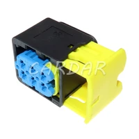 1 set 6 pin 4 1418437 1 automotive modification parts blue 3 5 series auto plastic housing cable socket sealed connector