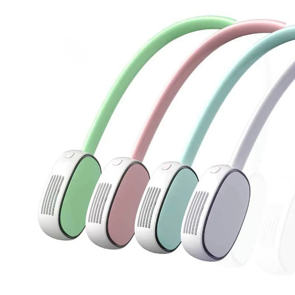 

Portable Hanging Neck Fan Bladeless Fan Personal Wearable Neckband Leafless Fan USB Rechargeable Fan Mini Necklace Fan