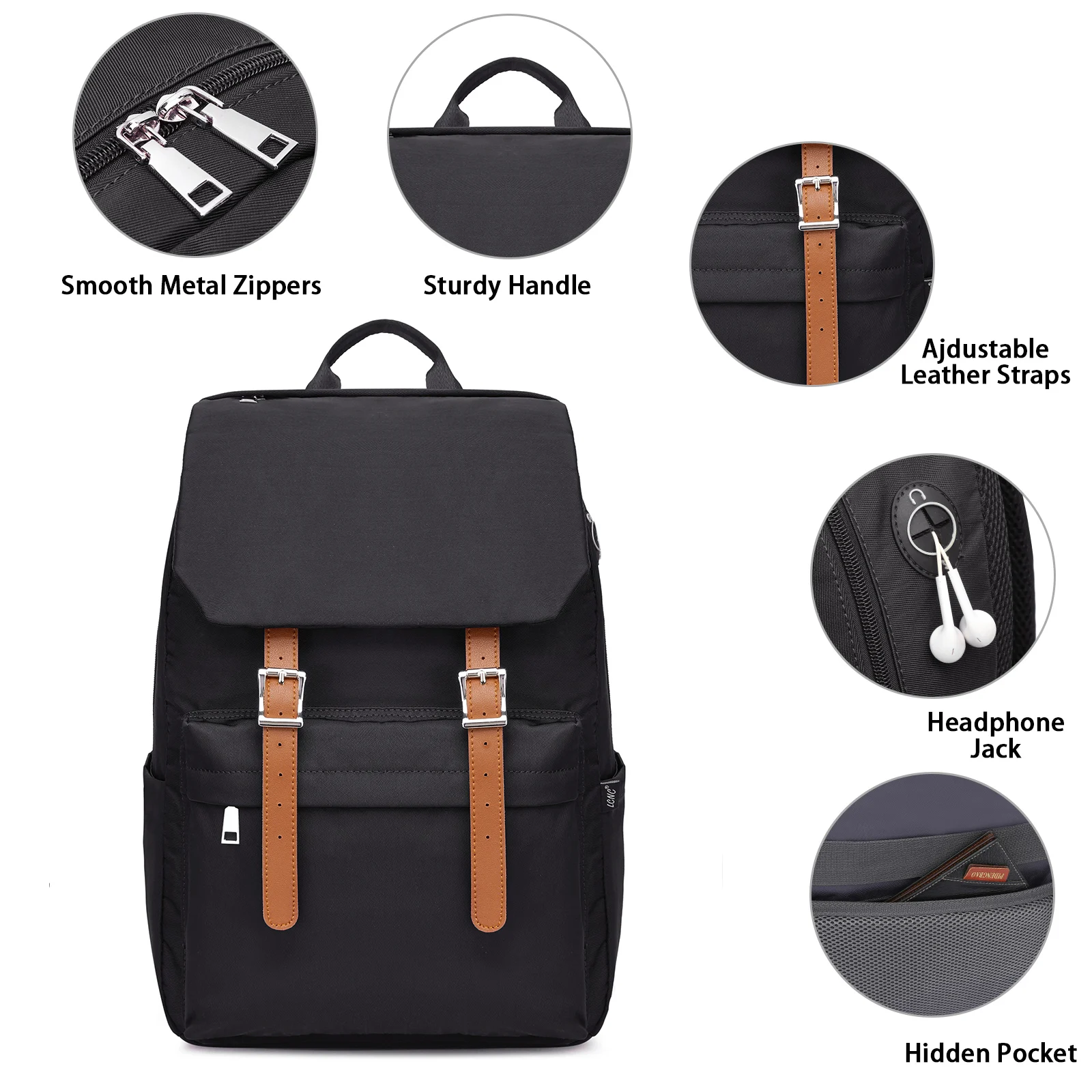 Рюкзак для женщин, сумка для ноутбука, мужской кошелек для девочек и мальчиков, модный дизайнерский черный