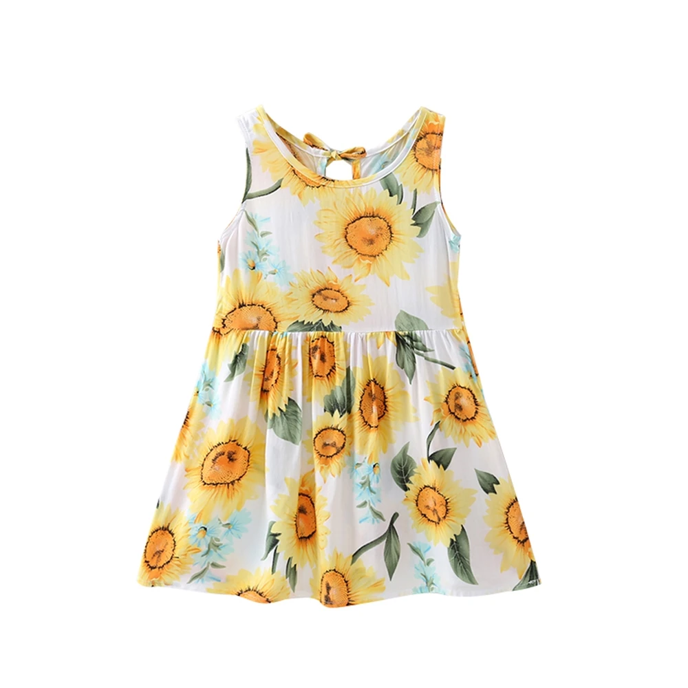 Новые летние платья для маленьких девочек Классная хлопковая детская одежда без