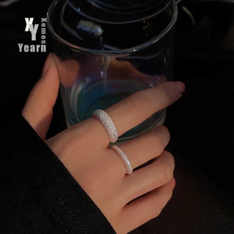 

New Bright Silvery Plain Open Rings For Woman in 2021 Simple Finger Set Accessories For Korean Fashion Jewelry Wedding Girls