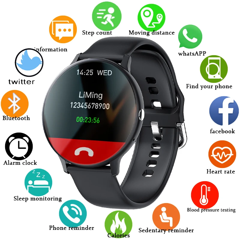 

New Smart Bluetooth Call Watch Men Women Heart Rate Sports fitness tracker Bracelet Watch Man for Android IOS Xiaomi Huawei