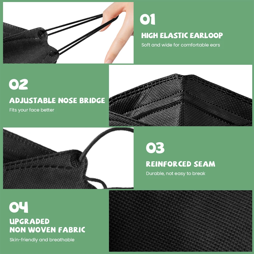 Детская черная маска kn95mask Мультяшные Детские одобренные маски FPP2 детские ffp2 fpp2