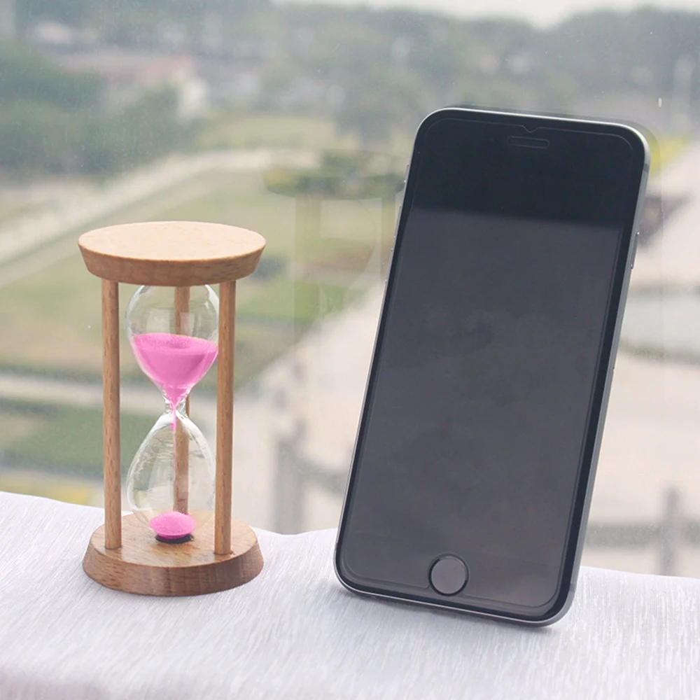 Бамбуковый таймер с цветным песком хрустальные песочные часы 3 минуты кухонные