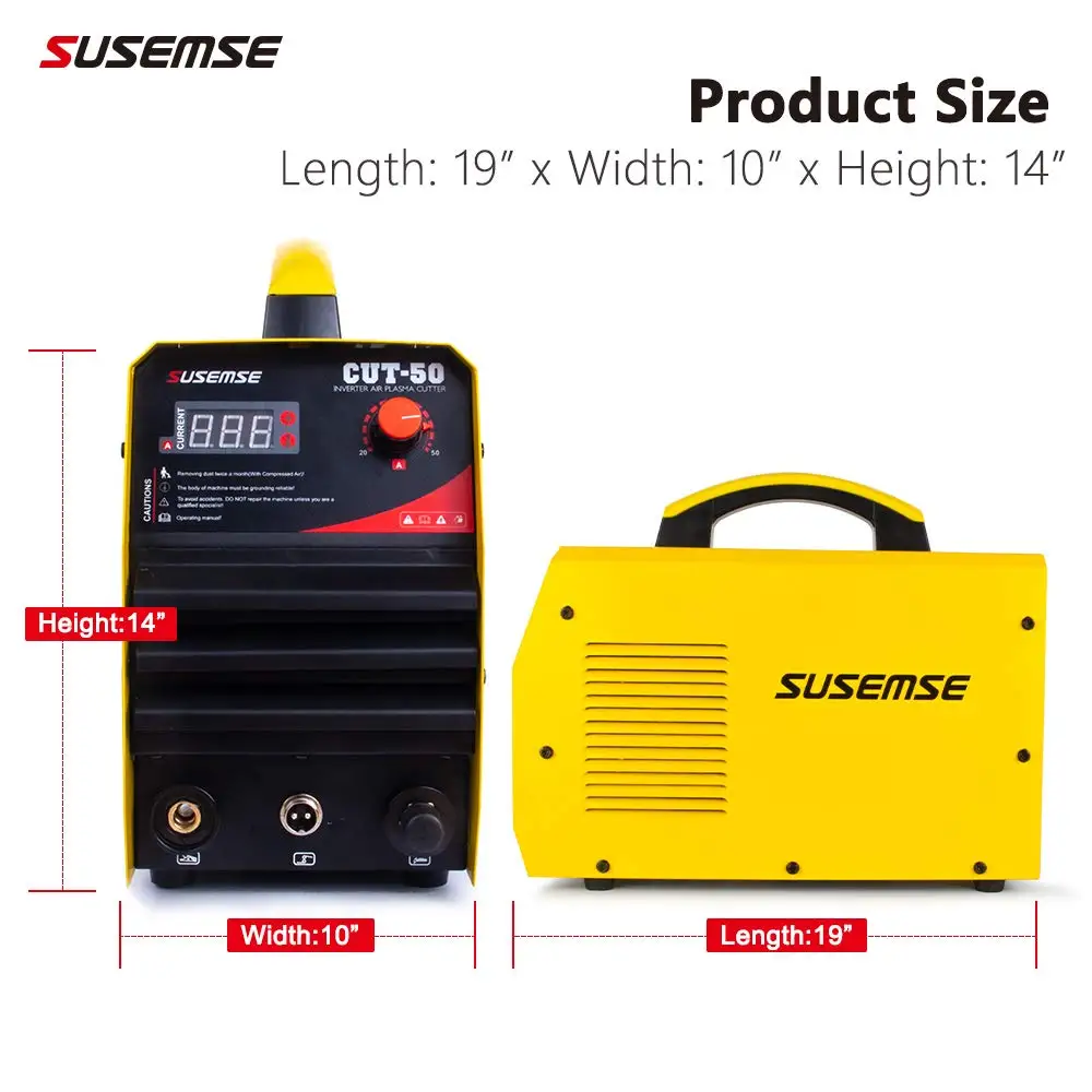 SUSEMSE новая машина плазменной резки CUT50 220V Напряжение 50A плазменный резак с PT31 Бесплатные сварочные аксессуары CUT-50