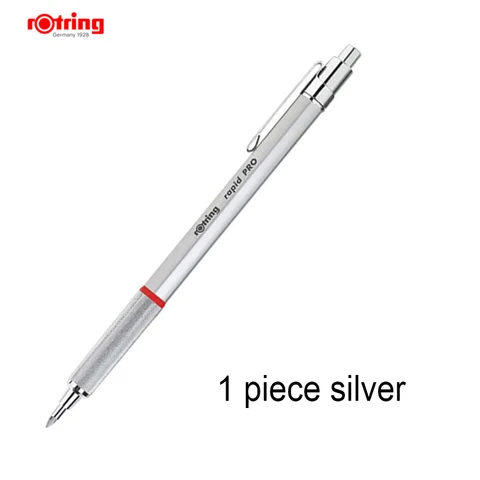 Держатель для шариковой ручки Rotring Rapid PRO M, синие чернила, металл, черный/Серебристая шариковая ручка 1 шт.