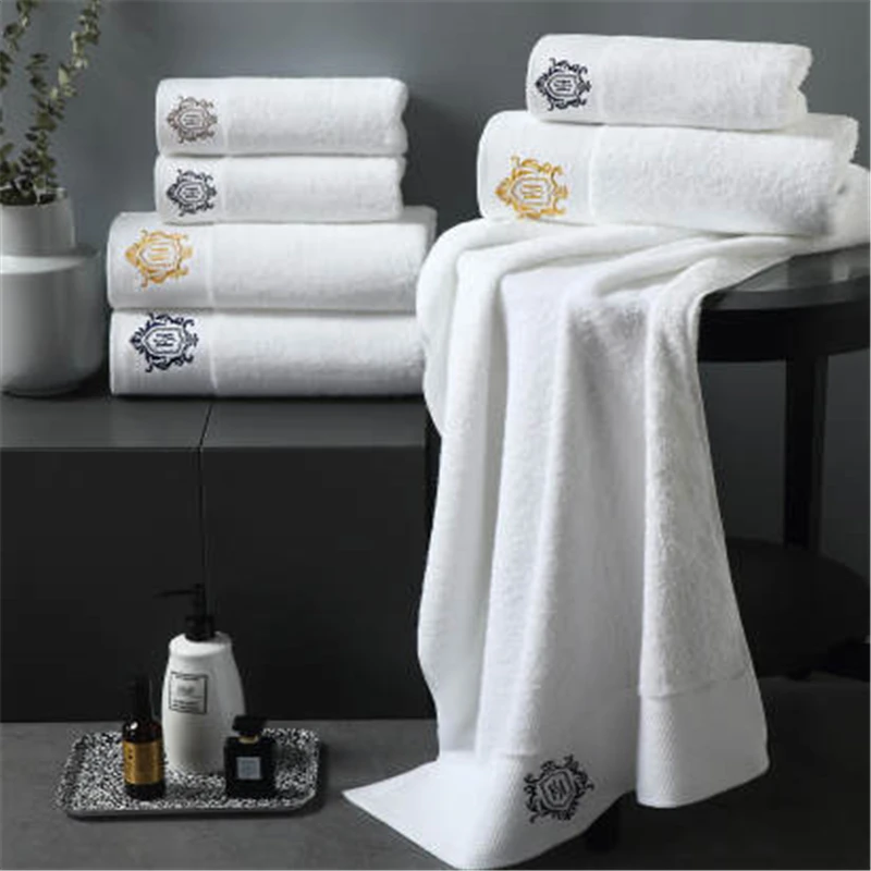 Пятизвездочное полотенце для лица отеля Платиновое атласное краевое плотное