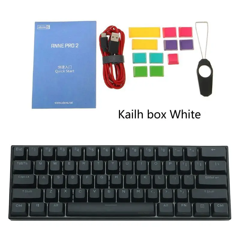 

60% Mechanical Keyboard Bluetooth 4.0 Type-C RGB 61 Keys Kailh Box Switch R9JA