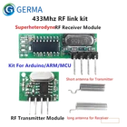 GERMA 433 МГц Супергетеродинный радиочастотный приемник и модуль передатчика для Arduino Uno беспроводной модуль Diy Kit 433 МГц пульт дистанционного управления