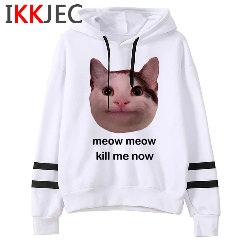 Милые Мультяшные толстовки в стиле Харадзюку с котом женские/мужские милые