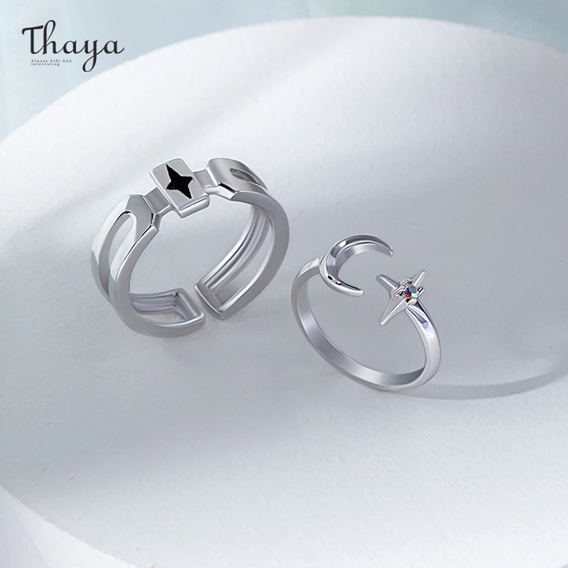 Thaya Moon Stars дизайнерские модные женские кольца из серебра 925 пробы с фиолетовым