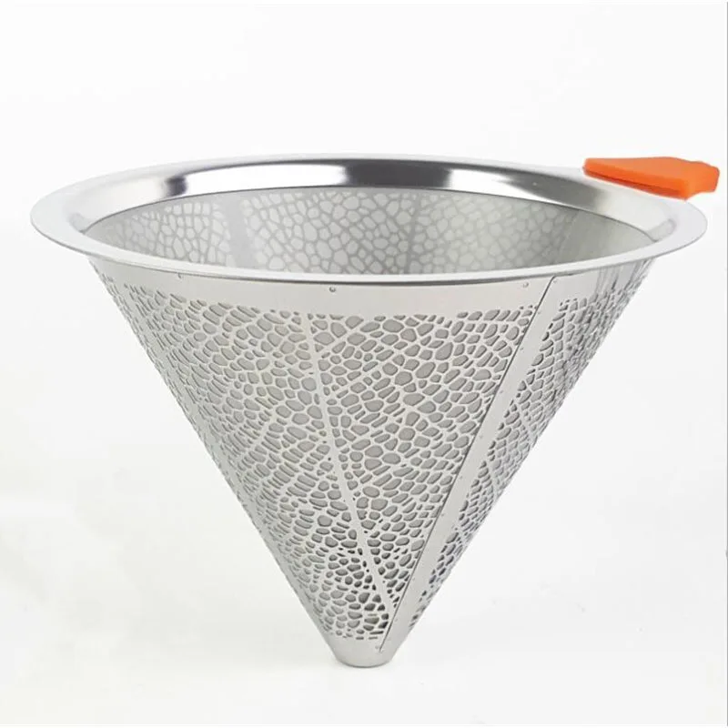Двухслойный фильтр для кофе 304 из нержавеющей стали держатель капельного корзины