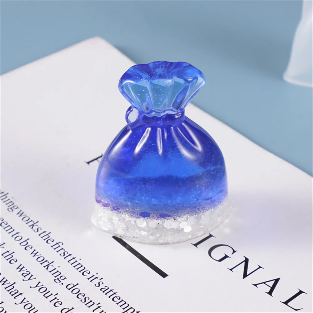 

3d Lucky Bag Silicone Jewelry Mold Purse Shape Mascot Meaning Resin Epoxy Mould Casting Craft Tool