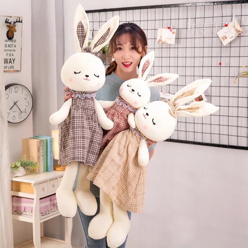 Симпатичные кролики плюшевые игрушки милая мультяшная Кукла Кролик с юбкой