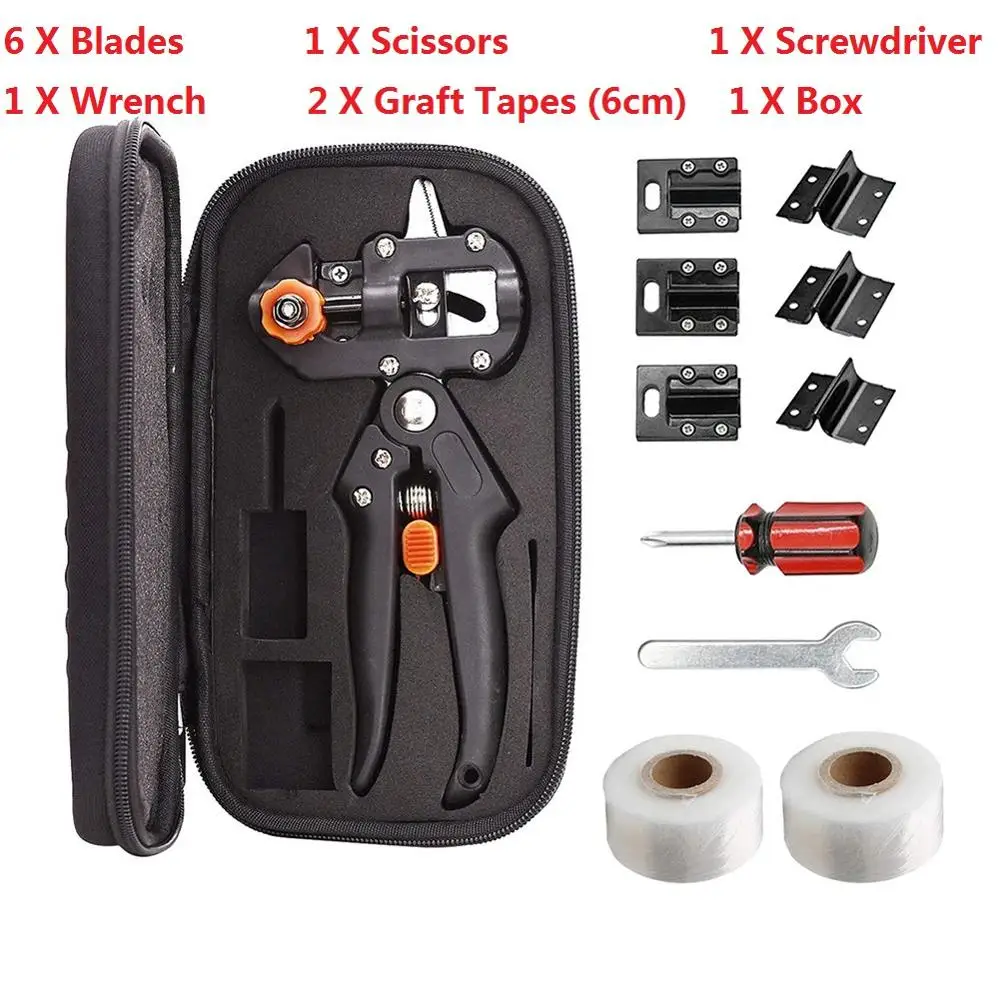 

Grafting Pruner Knife Garden Tool Pruning Plant Shears Grafting Scissor Fruit Tree Vaccination Secateurs Cutting Tool Kits Box