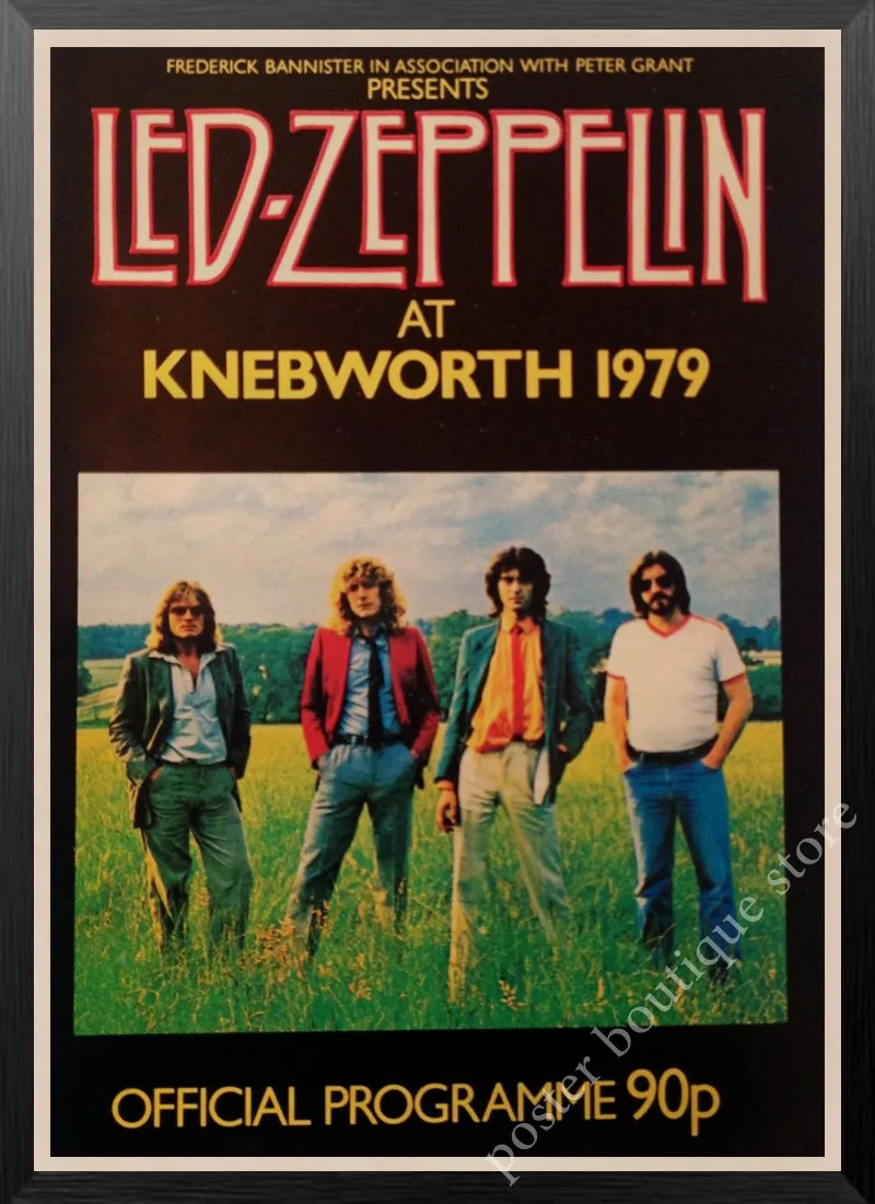 Светодиодный плакат Zeppelin Rock Music, Jimmy Page, rober Plant, винтажный домашний декор, настенные наклейки, 9 процентов/5