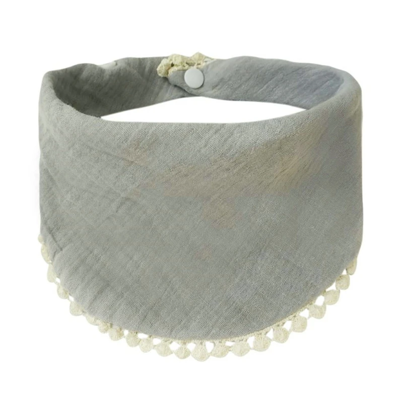 Baby Infants Feeding Bibs Soft Pure Cotton Bandana Saliva Towel Triangle Scarf 40JC