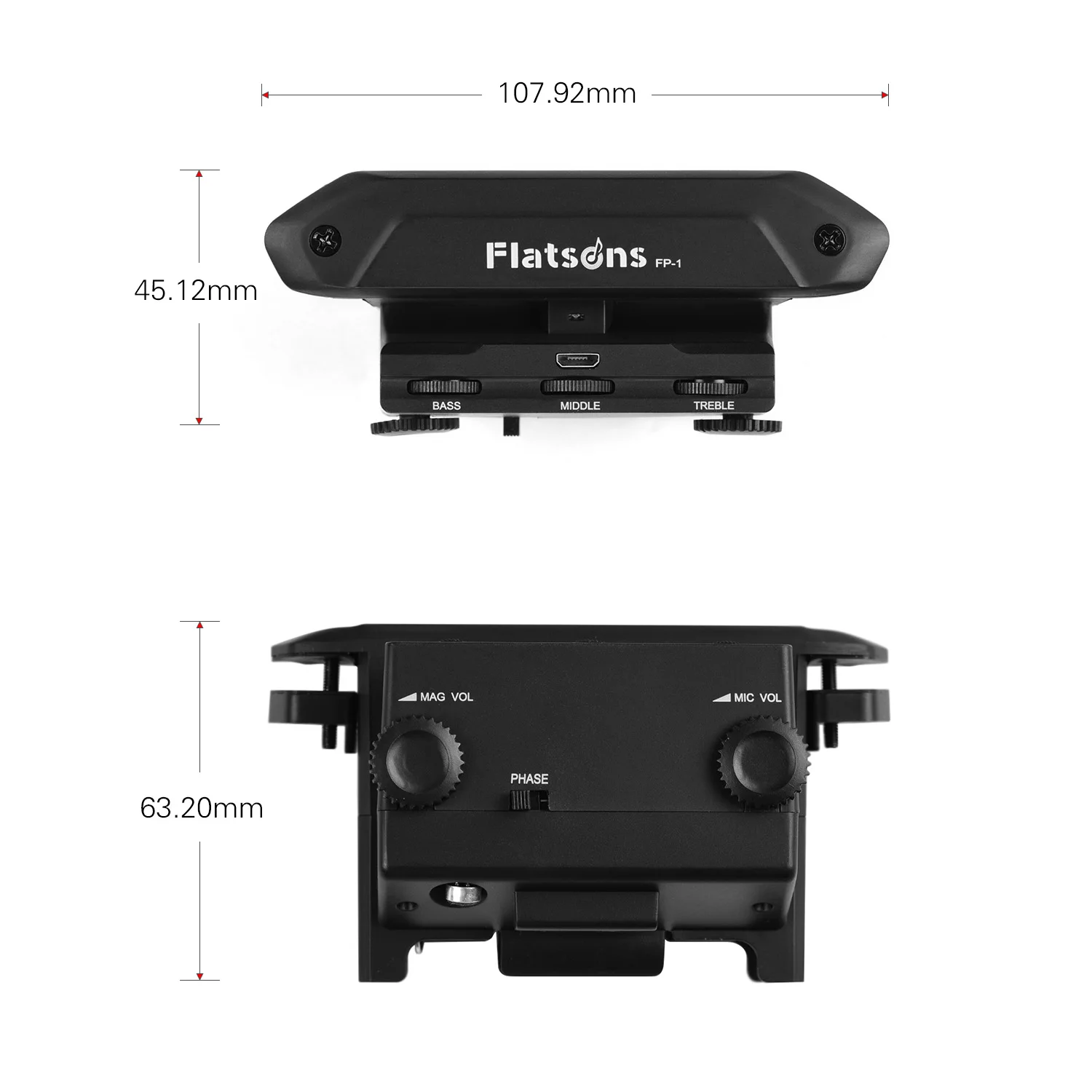 Flatsons FP-1 многофункциональная Акустическая гитара Звук отверстие пикап с