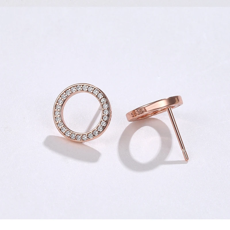 

CFK 925 Zilveren Ronde Stud OorbellenVoor Vrouwen Clear Eenvoudige Cubic Zirkoon Oorbel Meisje Festival Gift NieuweAankomstRaden