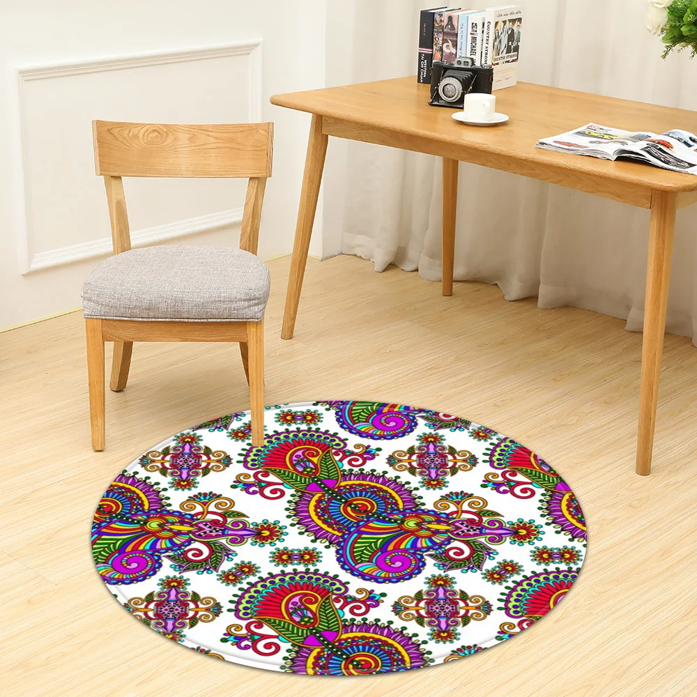 Круглый ковер для спальни детский компьютерный стул подвесная корзина коврик