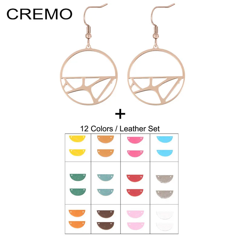 Кремо модный Boucle D'Oreille Femme 2020 из нержавеющей стали круглая капля серьга сменными