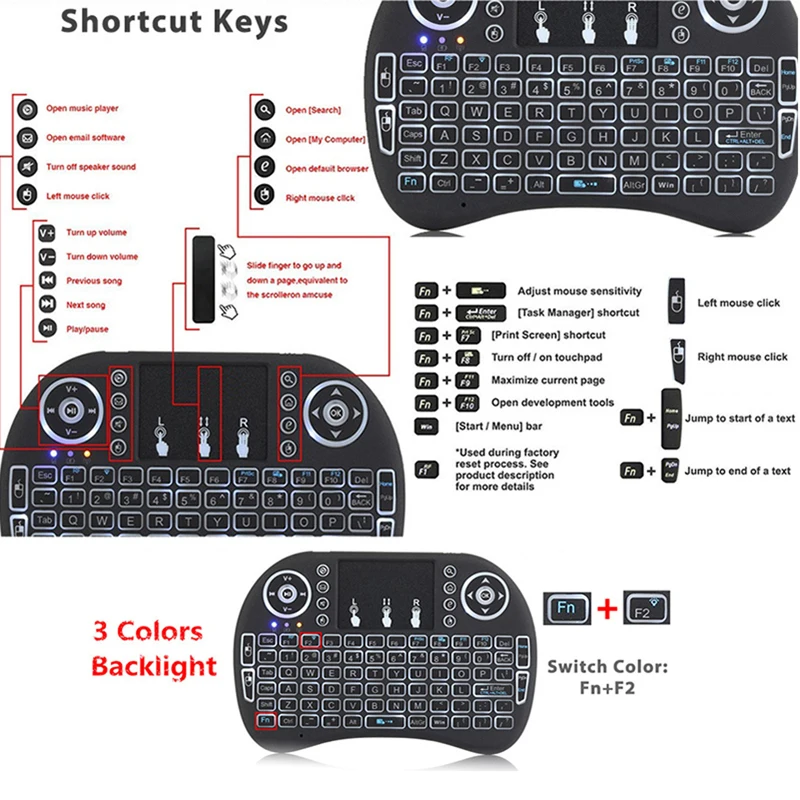 Беспроводная клавиатура i8 русская и английская версия 2 4 ГГц с ручной работой