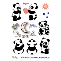 the cute panda transparent silicone clear stampseal for diy scrapbookingphoto album decorative cards making paper crafts