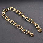 1 шт. 7 мм Большой Rolo кабель из нержавеющей стали золотая цепочка ожерелье браслет панк Чокеры ожерелья для женщин длина 21 см-100 см