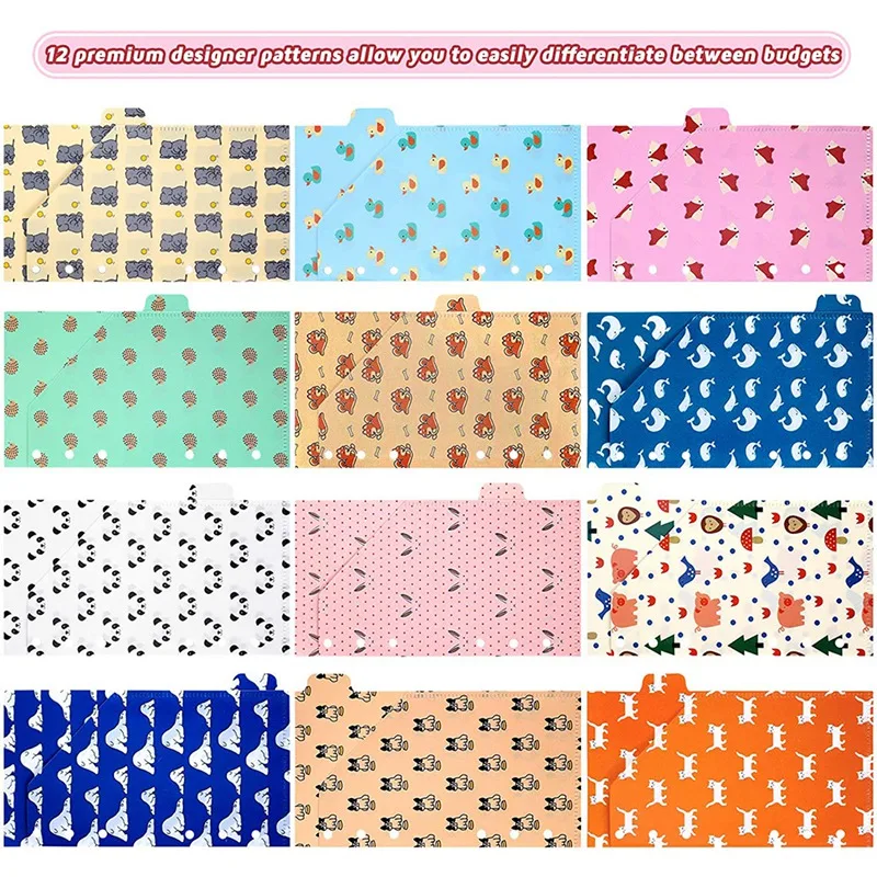 

27 Pieces A6 PU Leather Binder Cover Cash Budget Envelopes System Budget Pockets for Planner Organizer