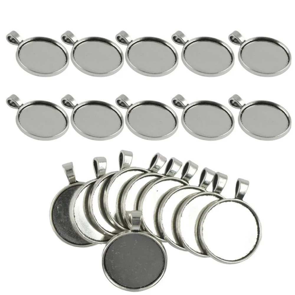 

Основа для подвесок, Круглые, для изготовления украшений, 20 шт./компл., 25 мм