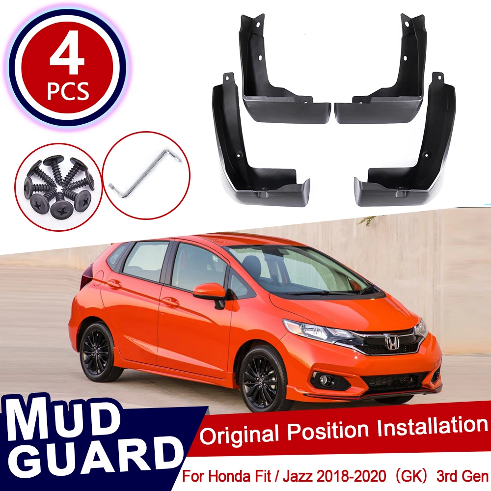 Брызговики для Honda Fit Jazz GK 2018 2019 2020 грязеотталкивающие щитки брызговики