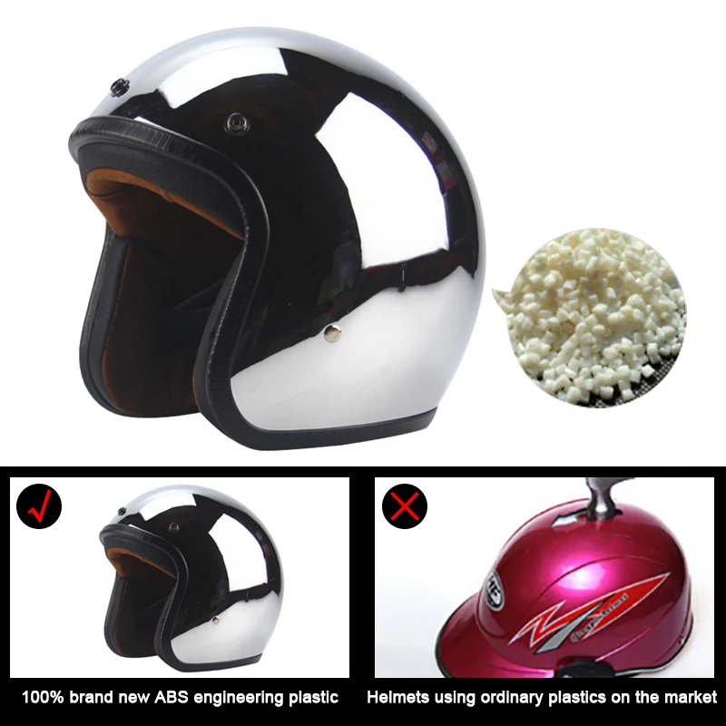 3/4 покрытие мотоциклетные очки винтажные половина шлем для байкерского крейсера