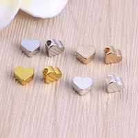 10pcs gold color love heart beads pendants small hole spacer beads charm for diy jewelry making necklace bracelets accessories