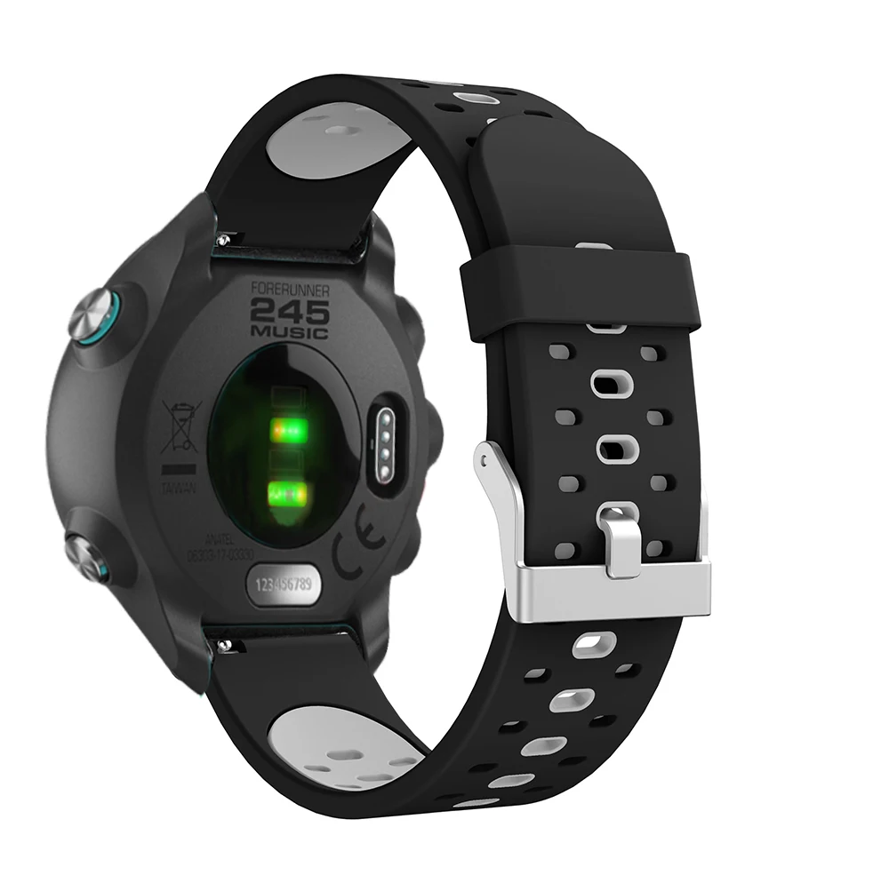 20 мм Силиконовые Ремешки для наручных часов Ремешок Garmin Forerunner 245 245M 645 Vivoactive 3