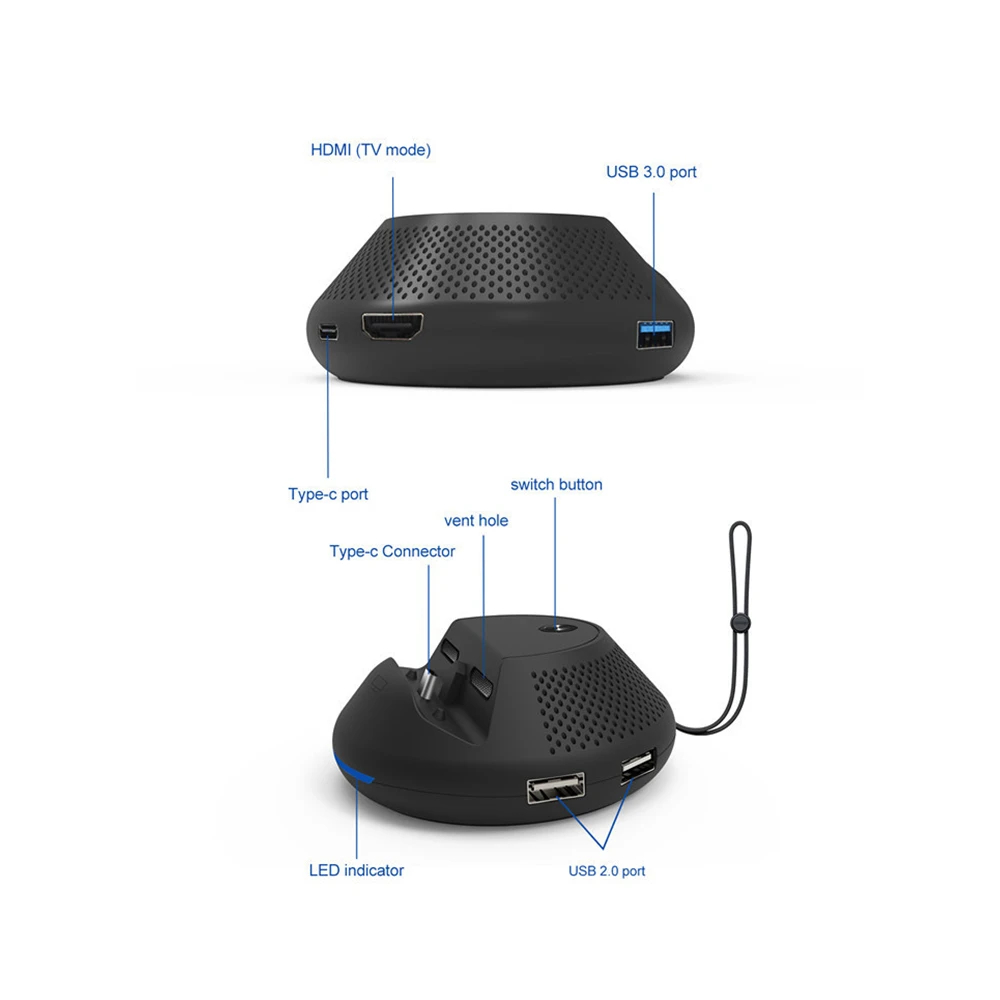 Портативная охлаждающая теплоотводящая станция с разъемом типа C для телевизора