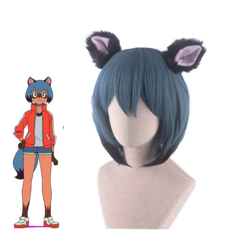 Парик для косплея михиру кагемори из аниме Takerlama с ушками брендовая Новинка синие