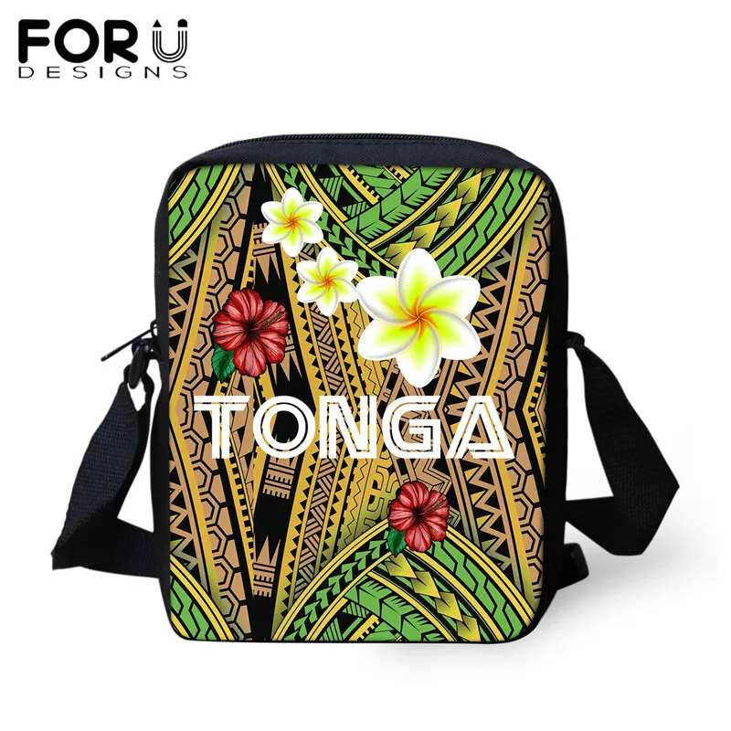 

Женские сумки FORUDESIGNS, полинезийские сумки Tonga, гавайский Плюмерия, женские разноцветные сумки через плечо, модные дизайнерские сумки