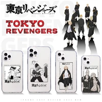 tokyo revengers phone case for iphone 13 11 12 pro 6 7 8 pro x xs max xr plus soft tpu clear transparent coque funda anime