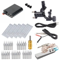 rotary tattoo machine shader liner with tattoo needle and disposable tattoo tips tattoo power supply tattoo kit free shipping
