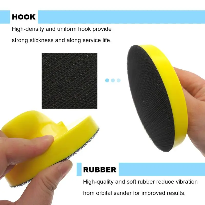 Hand Sanding Block Disc for Hook and Loop Sandpaper Polishing Pad Plate Sander Drop Shipping | Abrasive Tools