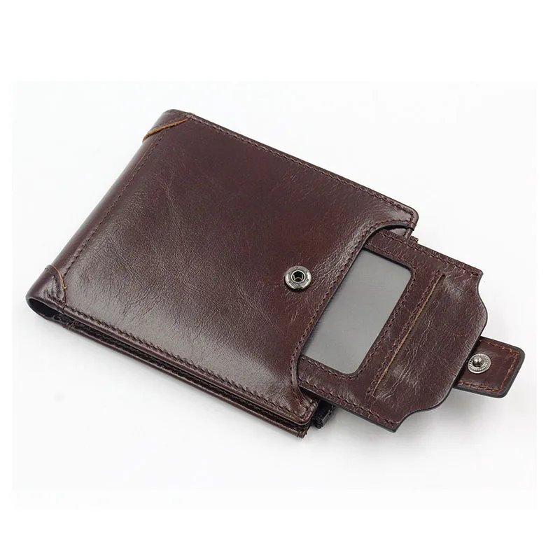 Бумажники MJ мужские из натуральной кожи Качественные короткие кошельки складной