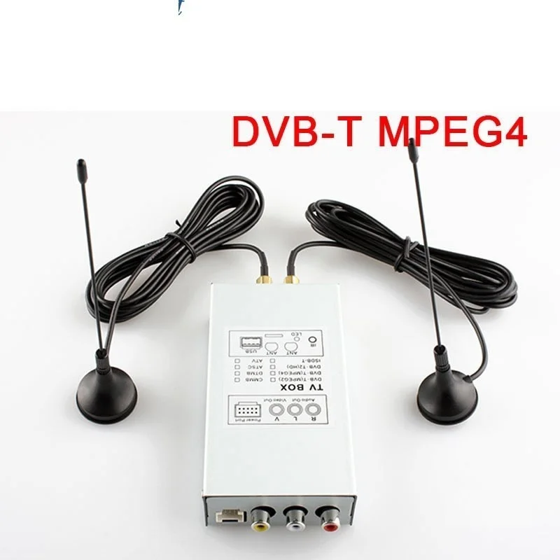 High Speed HD Car TV Tuner Mobile DVB-T T2 MPEG-4 Digital Receiver Box Dual Antennas for Russia European | Автомобили и мотоциклы
