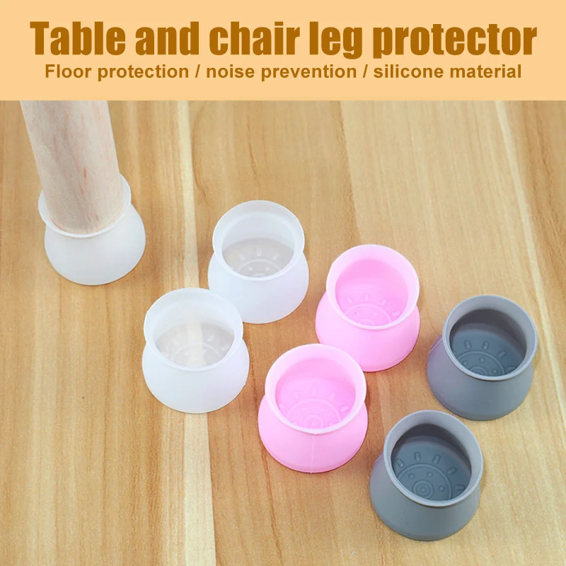 

16 Pcs Silicone Furniture Leg Protection Cover Table Feet Pad Floor Protector for Home FAS6