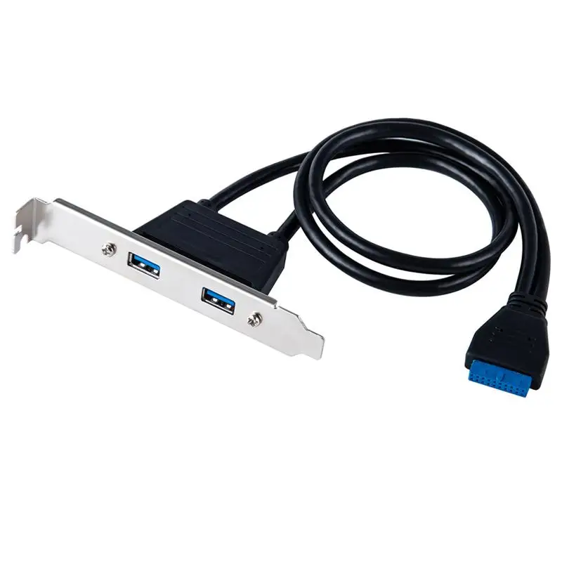 

1 PC Sturdy Practical Expansion Rear Panel Header Bracket USB Slot Plate Adapter