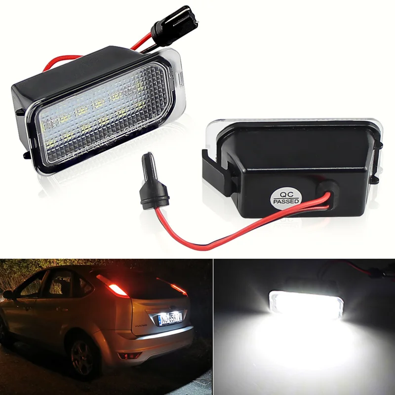 2 шт. подсветка номерного знака для Ford KUGA S MAX MONDEO MK4 MK5 MK2 FIESTA 2008-2019 фокус ABS пластик 12