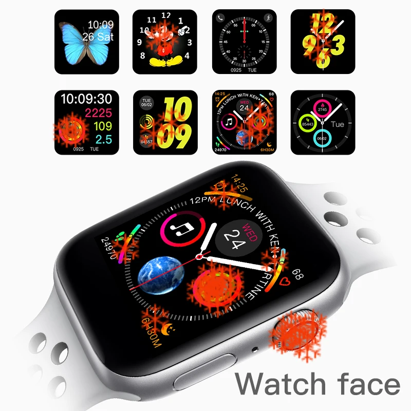 IWO 8 Смарт часы 44 мм серия 4 Чехол 1:1 Bluetooth часы браслет ЭКГ Smartwatch для Apple IPhone Xiaomi обновление IWO 7 5 6