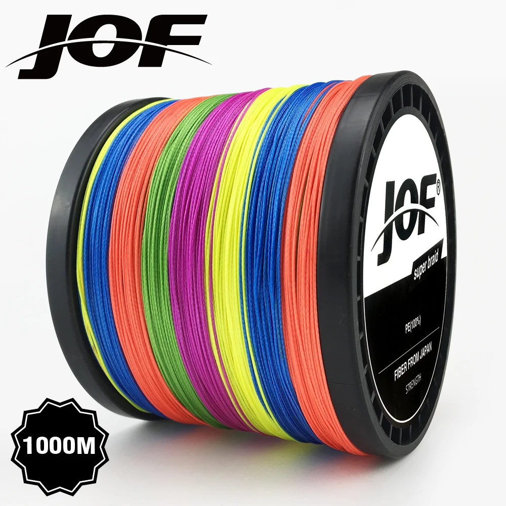

JOF 8 Strands 4 Strands 1000M PE Braided Fishing Line tresse peche Saltwater Fishing Weave Superior Extreme Super Strong