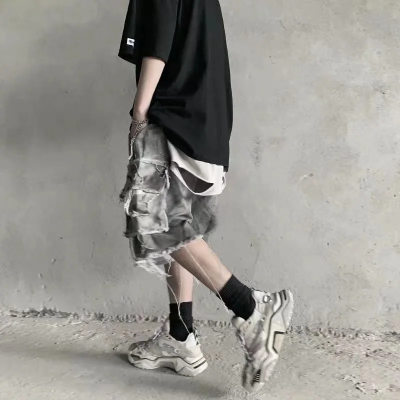 Шорты-карго мужские и женские оверсайз с широкими штанинами повседневные