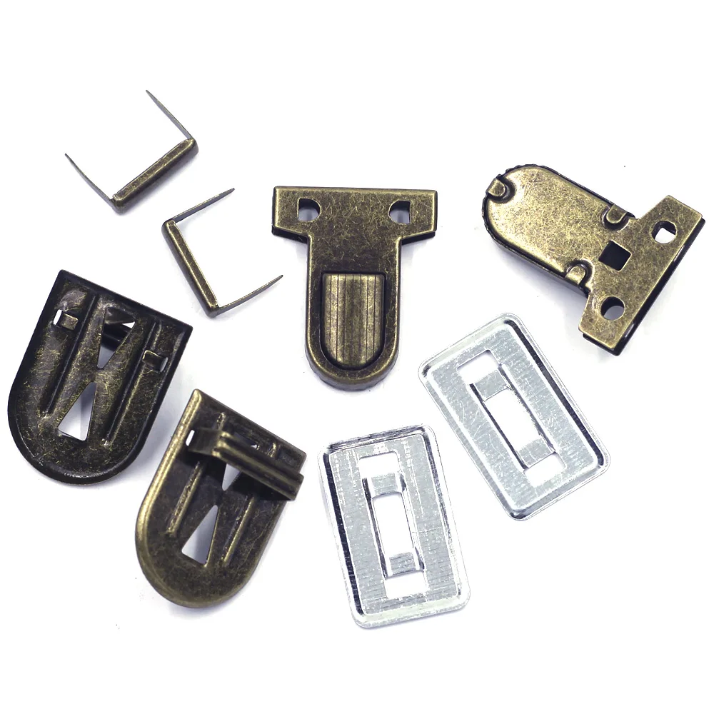 50Sets Bronze Tone Press Snap Clasps Closure Lock Hardware Metal For Craft Handbag Coin Purse Travel Bag DIY Accessories 34x25mm