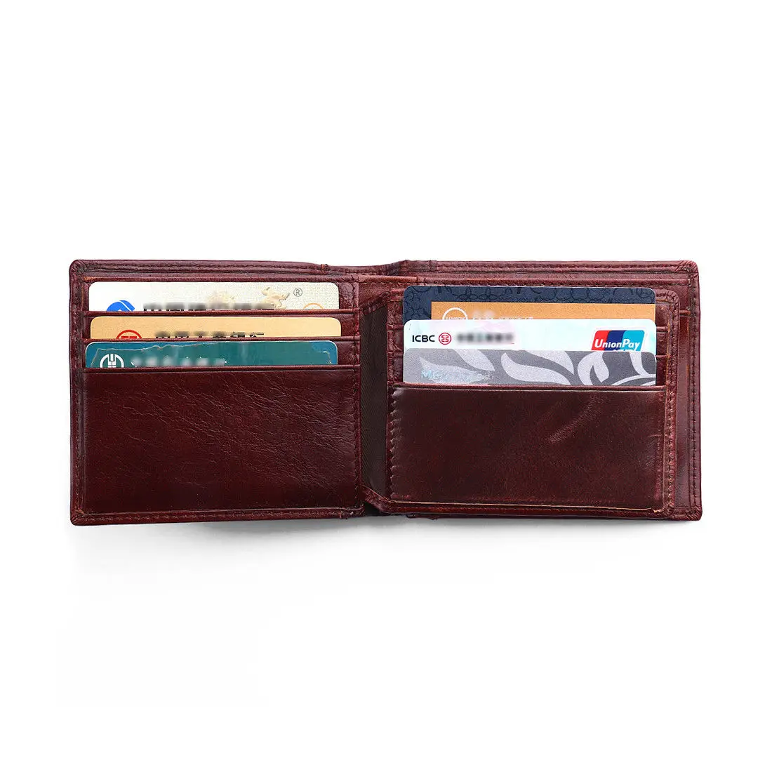 Мужской кожаный сверхвместительный короткий кошелек повседневный тонкий